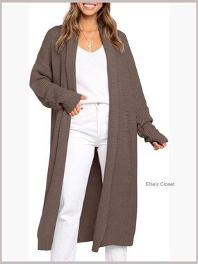 Long Cardigan Sweaters for Women Oversized Open Front Coat Fall Winter Soft